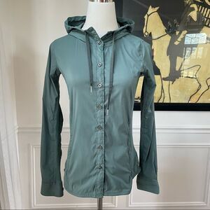 Marmot Moisutre Wicking Hooded Button Up Anorak Shirt XS